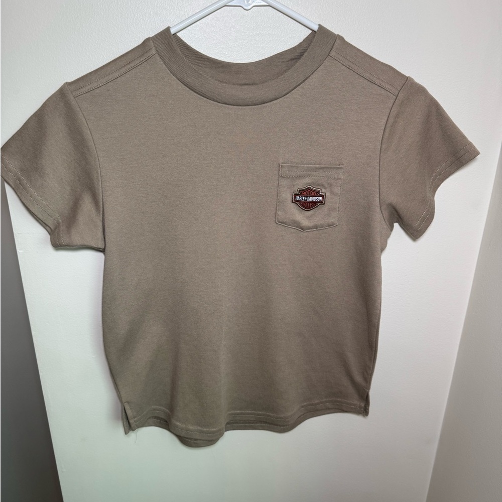 Harley-Davidson Little Boys' Bar & Shield Short Sleeve Pocket Tee Size 8/10 - Picture 2 of 7